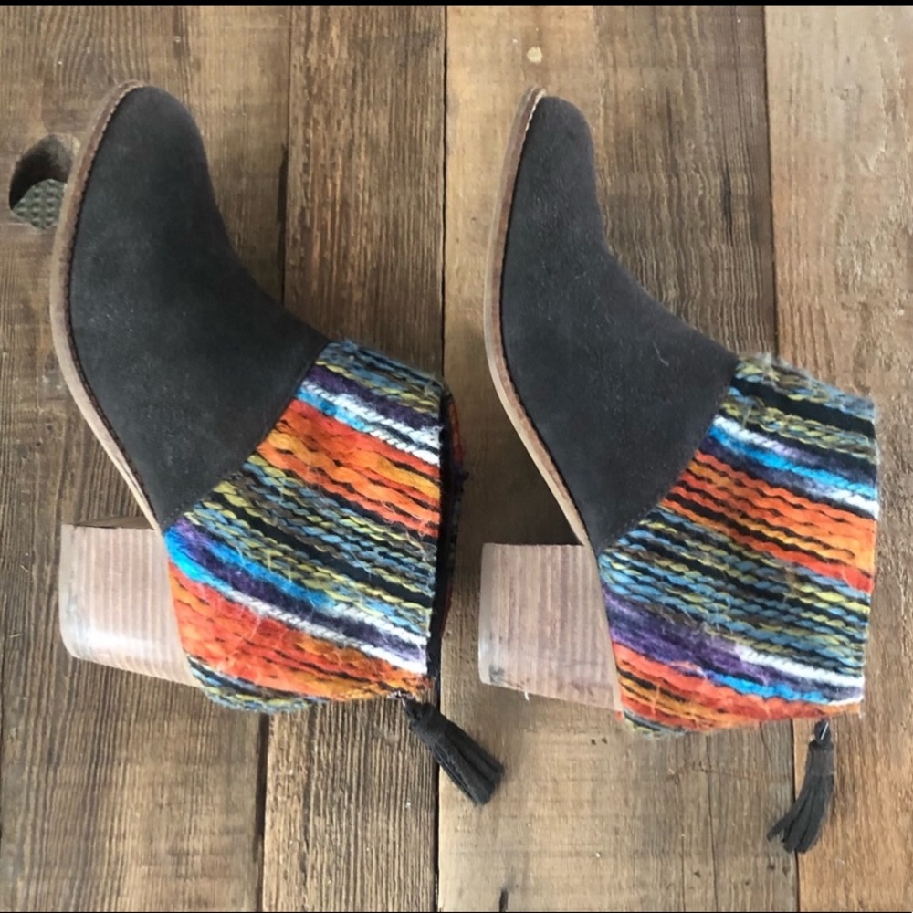 TOMS Chocolate Suede Booties